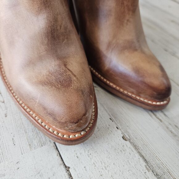 Freebird By Steven FB Steel Distressed Leather Cowgirl Western Boots Size 8 - Picture 9 of 11
